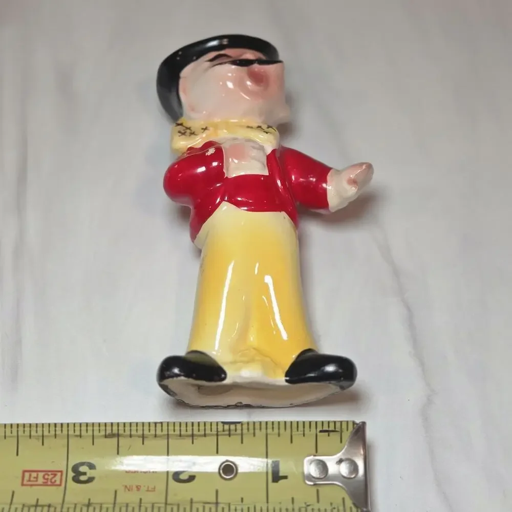 Vintage Japan Organ Grinder Monkey Salt Pepper Shakers 1950s Figural Set